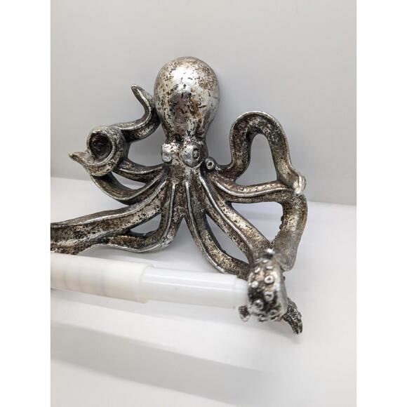 Old River Outdoors Decorative Swimming Octopus Toilet Paper Holder Home Decor - Picture 2 of 6